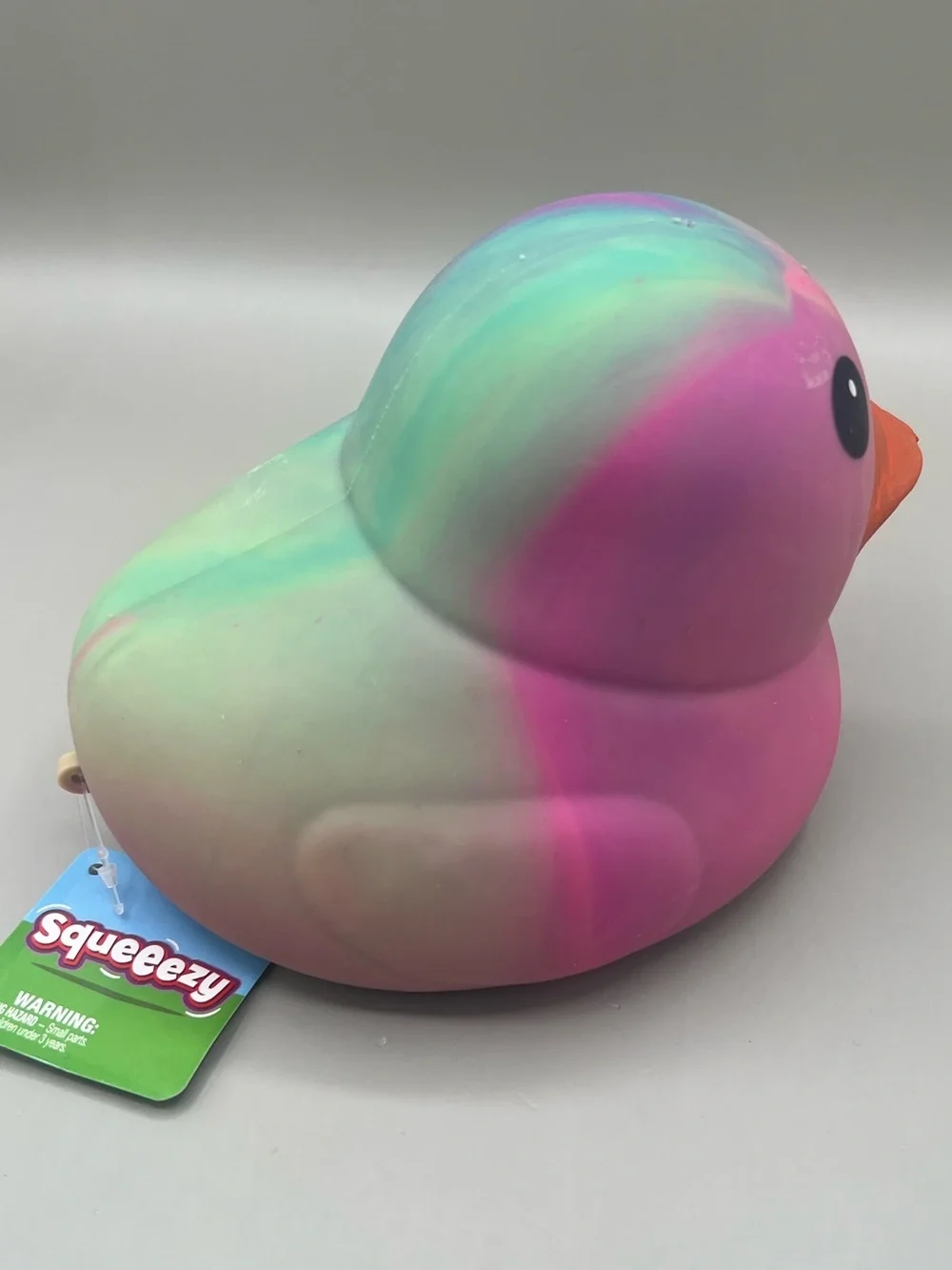 Toymendous SQEEEZY Pink Green🩷💚 Tye Dye Duck Chick NEW